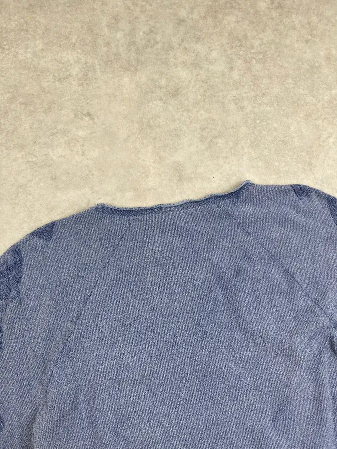 2000s Cavalli Light Blue Wool Crew Neck Sweater sgdvGVR 4