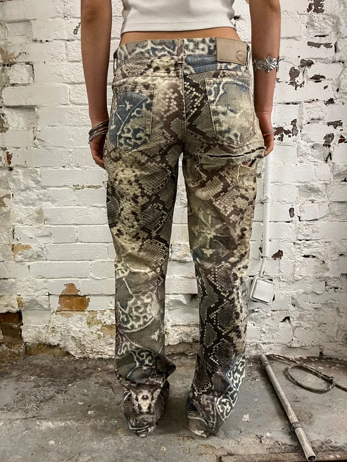 SS2006 Cavalli Arabic Mozaic Denim Jeans jgbOVgE 3