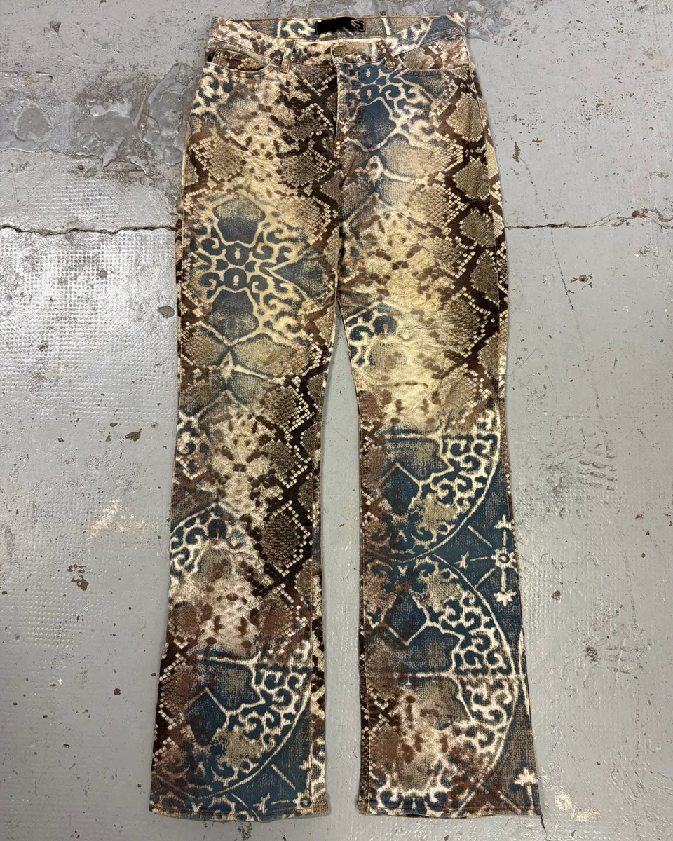 SS2006 Cavalli Arabic Mozaic Denim Jeans jgbOVgE 0