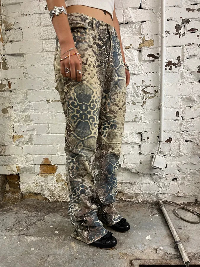 SS2006 Cavalli Arabic Mozaic Denim Jeans jgbOVgE 2