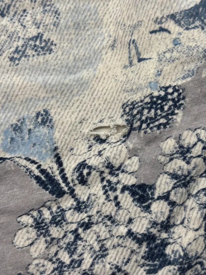 2000s Cavalli Navy Cotton Floral Longsleeve dAUzKQy 8