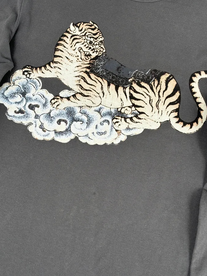 AW2003 Cavalli Grey Tiger Cloud Longsleeve T-Shirt  kiIwCzM 6