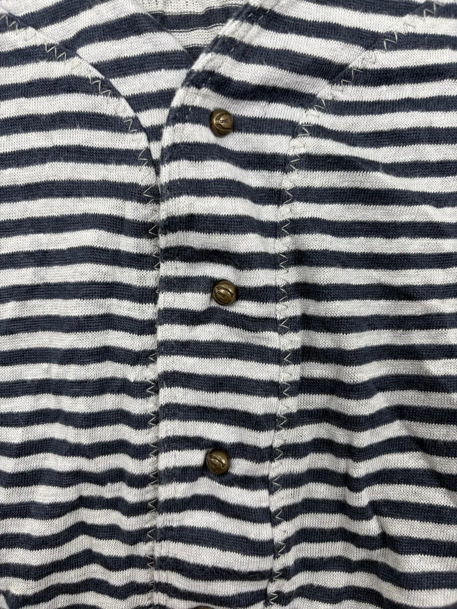 SS2008 Cavalli Navy Striped Henley Longsleeve caxLBZh 6