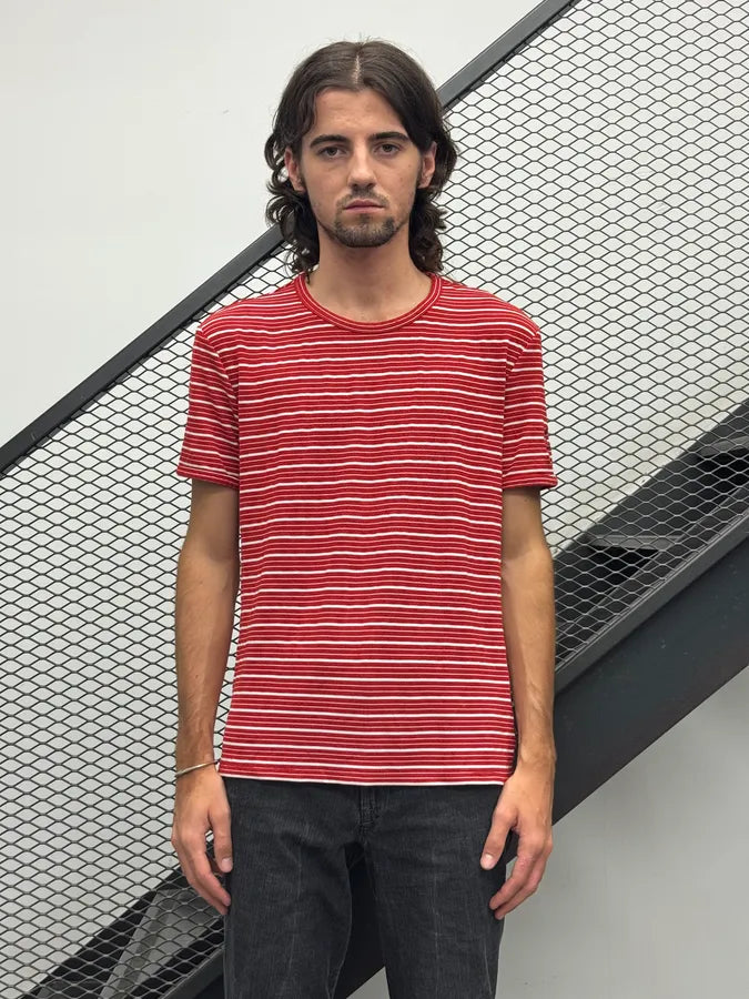 SS2009 Cavalli Red White Striped T-Shirt HbzQmnU 1