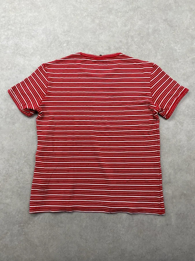 SS2009 Cavalli Red White Striped T-Shirt HbzQmnU 6