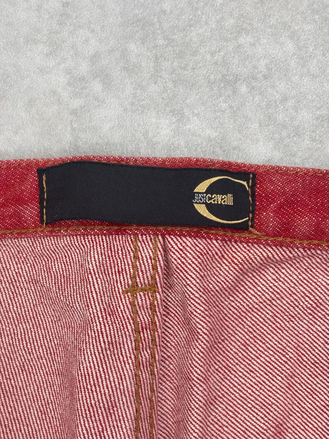 2000s Cavalli Red Denim Sequins Jeans PuMiiIU 11
