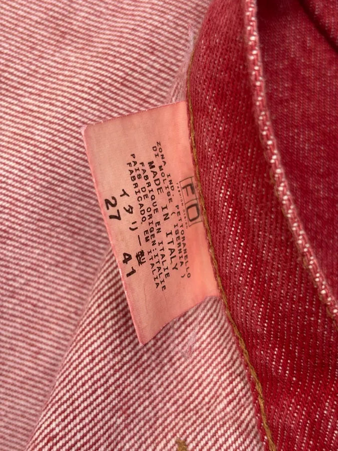 2000s Cavalli Red Denim Sequins Jeans PuMiiIU 10
