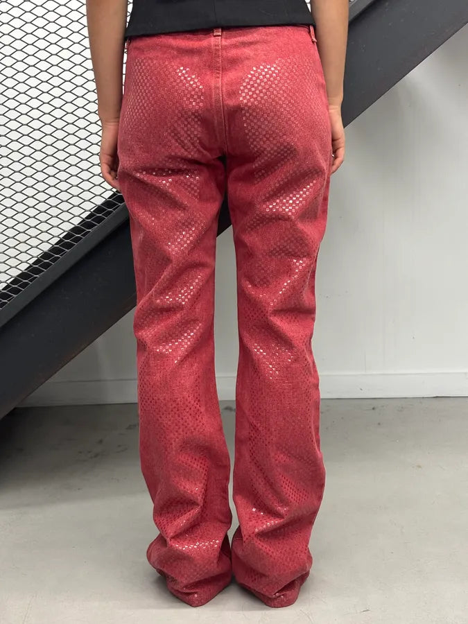 2000s Cavalli Red Denim Sequins Jeans PuMiiIU 2