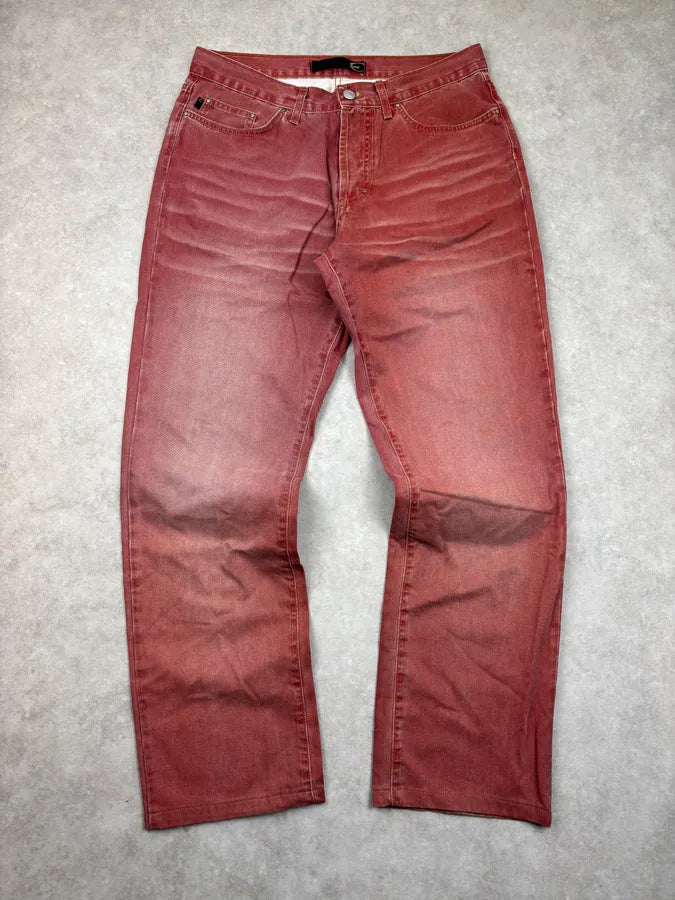 2000s Cavalli Red Gradient Relaxed Pants  iuifzDy 0