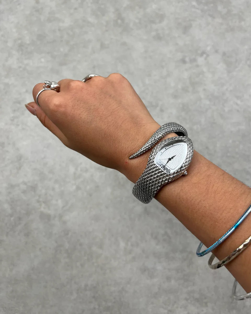 Just Cavalli Silver Grey Stainless Steel Snake Watch bDpZXUC 0