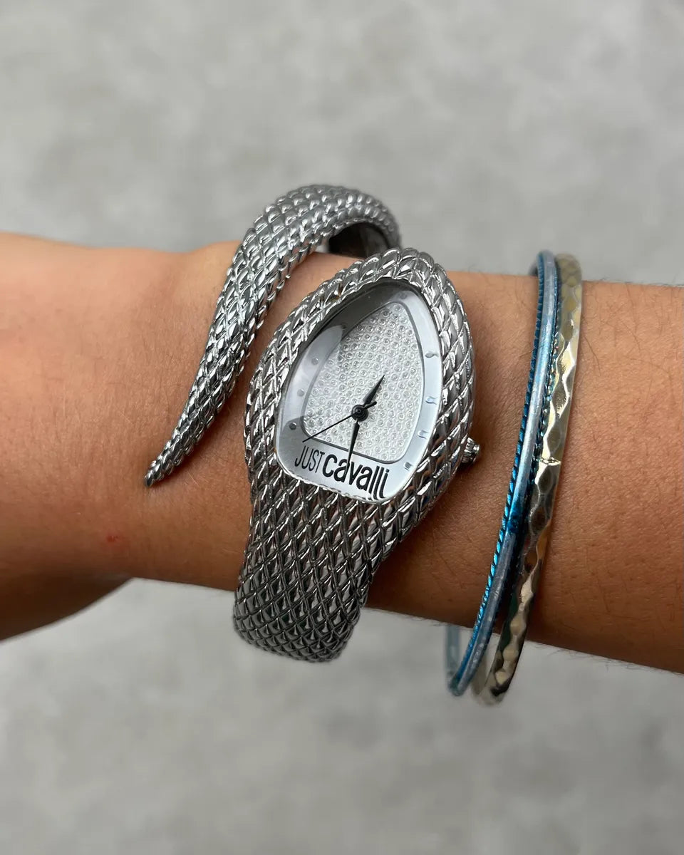 Just Cavalli Silver Grey Stainless Steel Snake Watch bDpZXUC 2