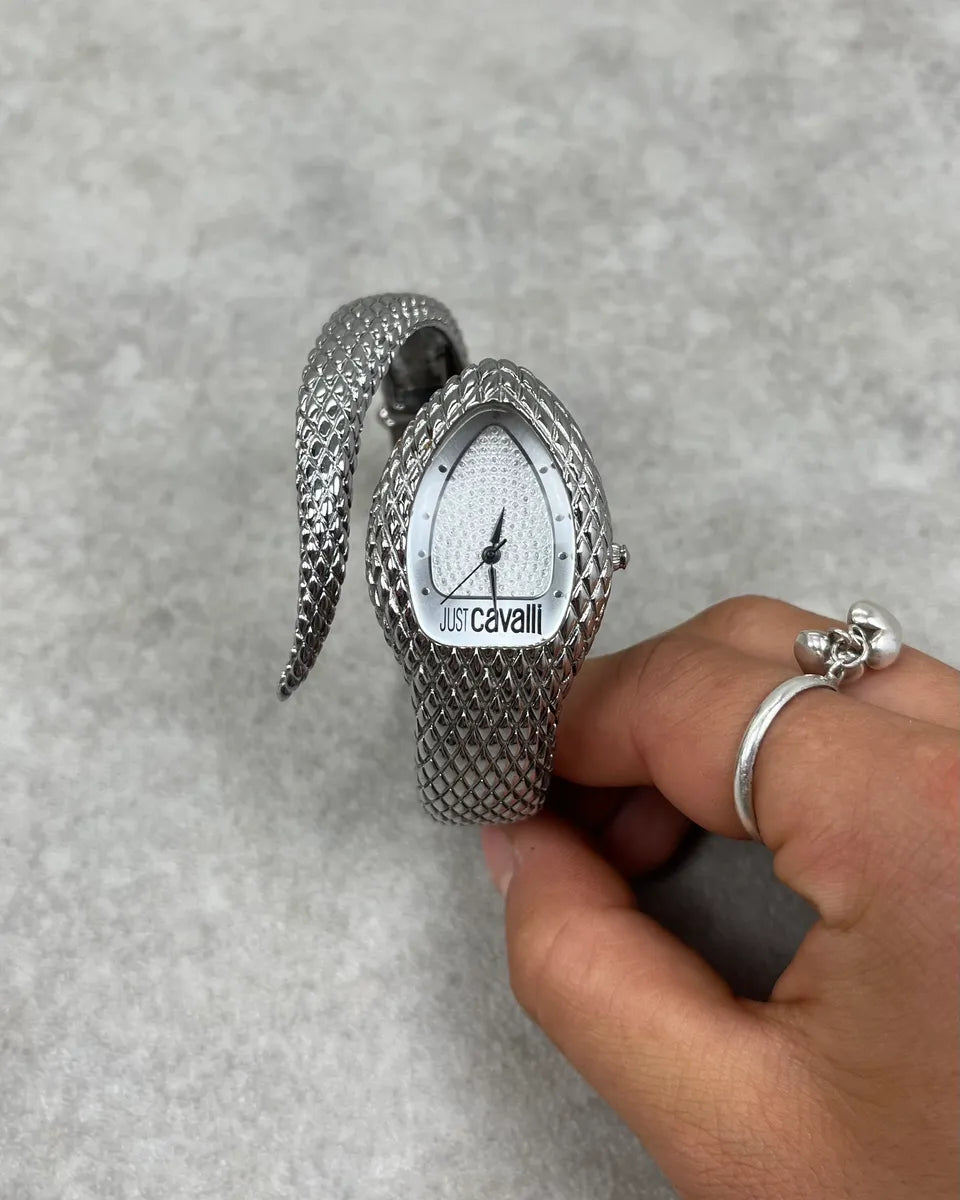 Just Cavalli Silver Grey Stainless Steel Snake Watch bDpZXUC 4