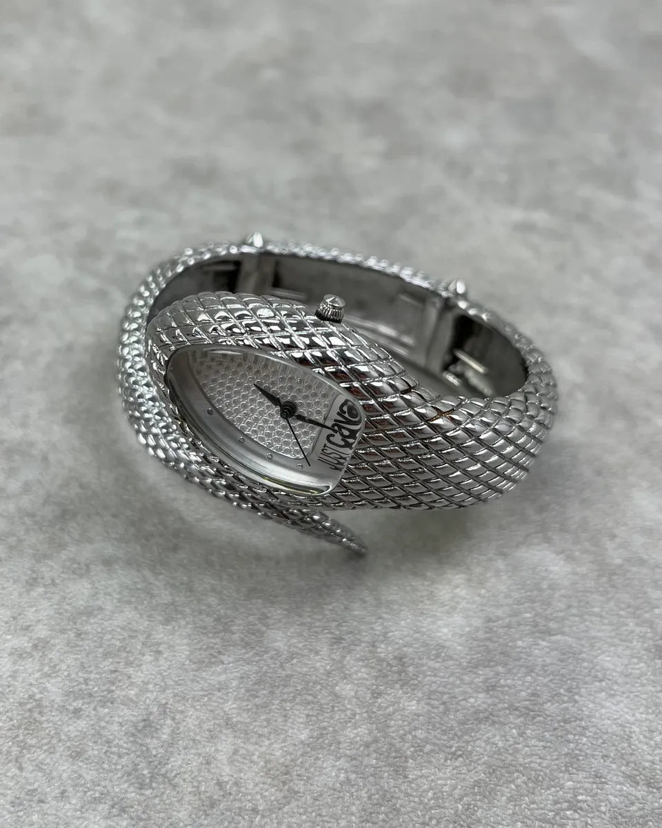 Just Cavalli Silver Grey Stainless Steel Snake Watch bDpZXUC 5