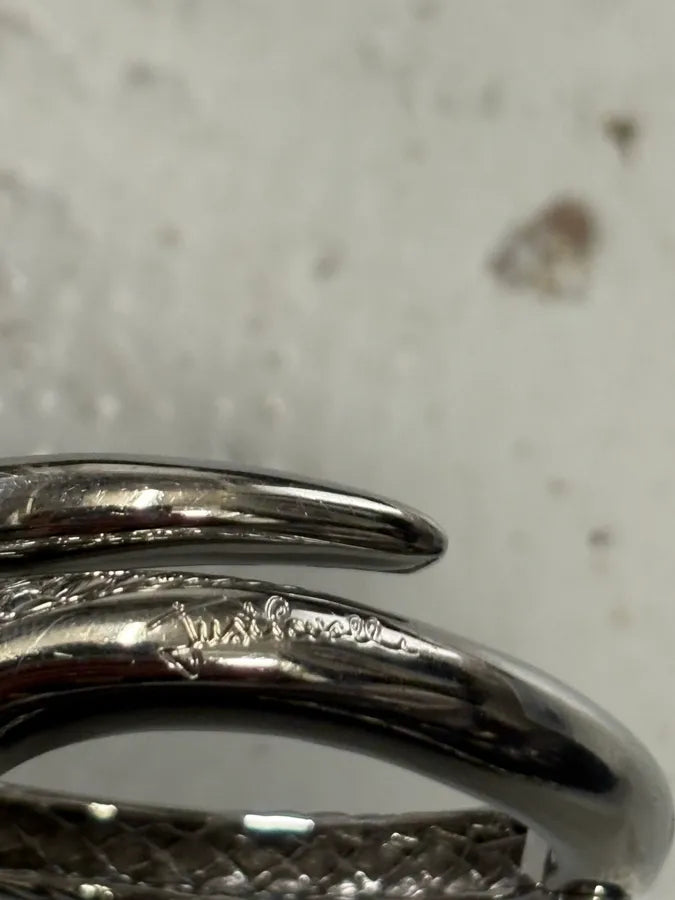 2000s Cavalli Silver Metal Snake Bracelet kdZbUMu 5