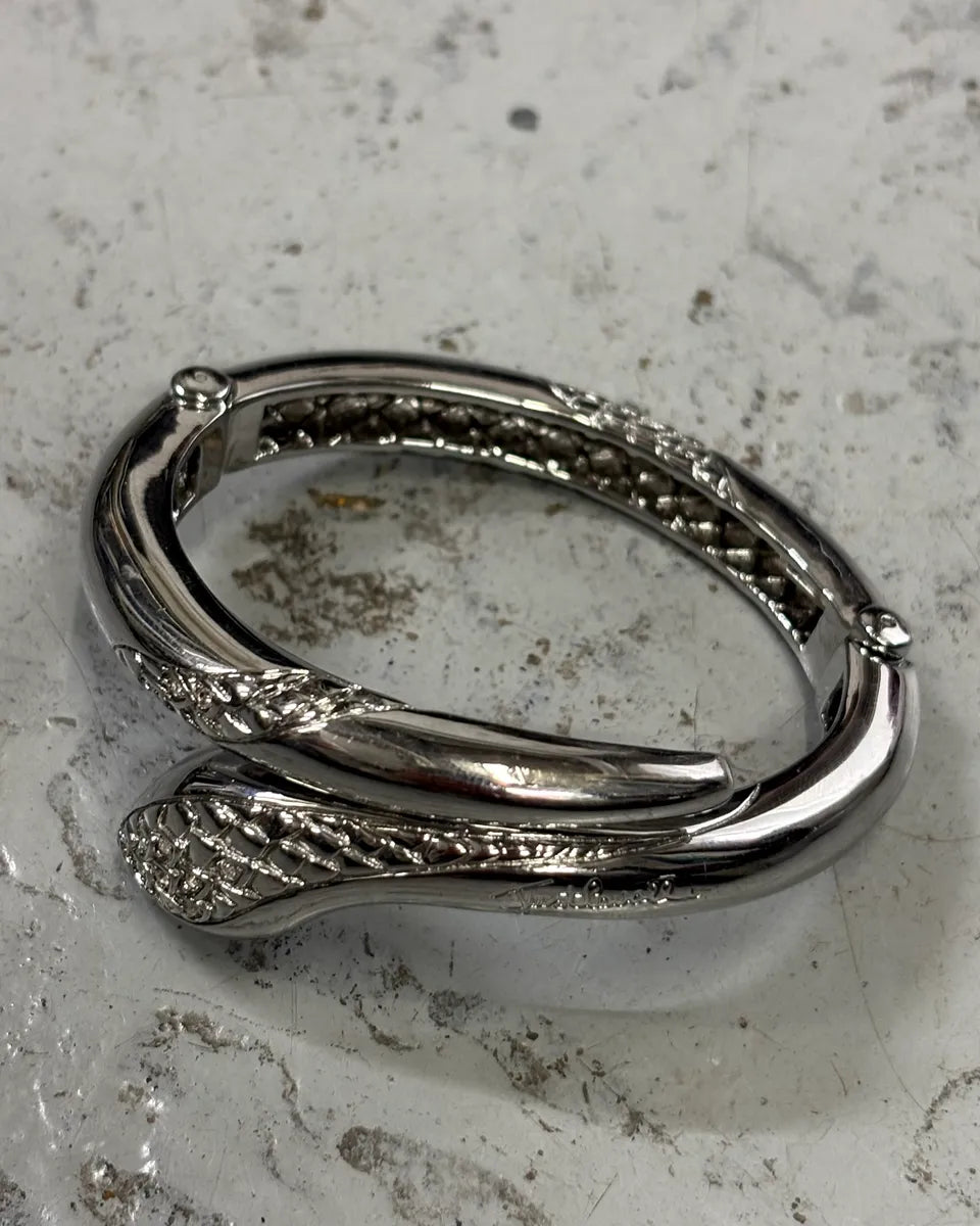 2000s Cavalli Silver Metal Snake Bracelet kdZbUMu 0