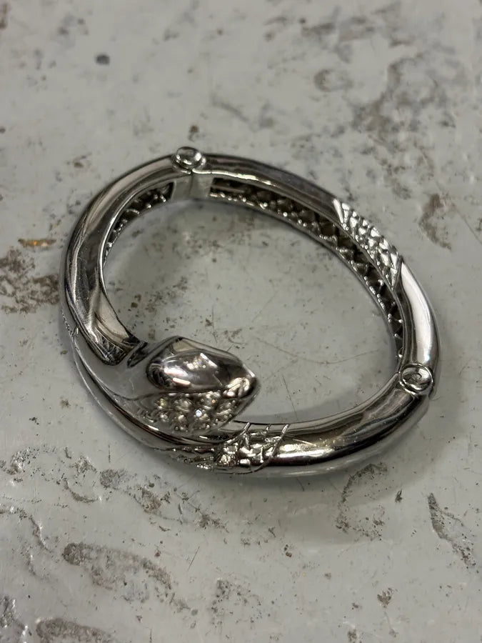2000s Cavalli Silver Metal Snake Bracelet kdZbUMu 3