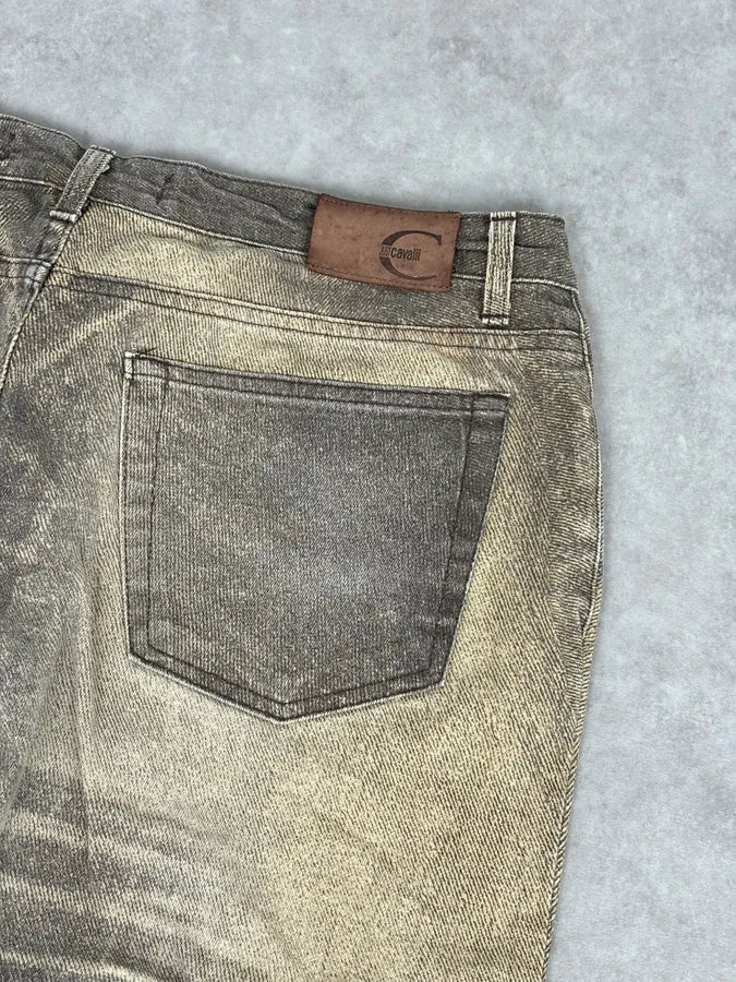 SS2004 Cavalli Taupe Sand Vitality Overprint Pants tLIxRcB 7