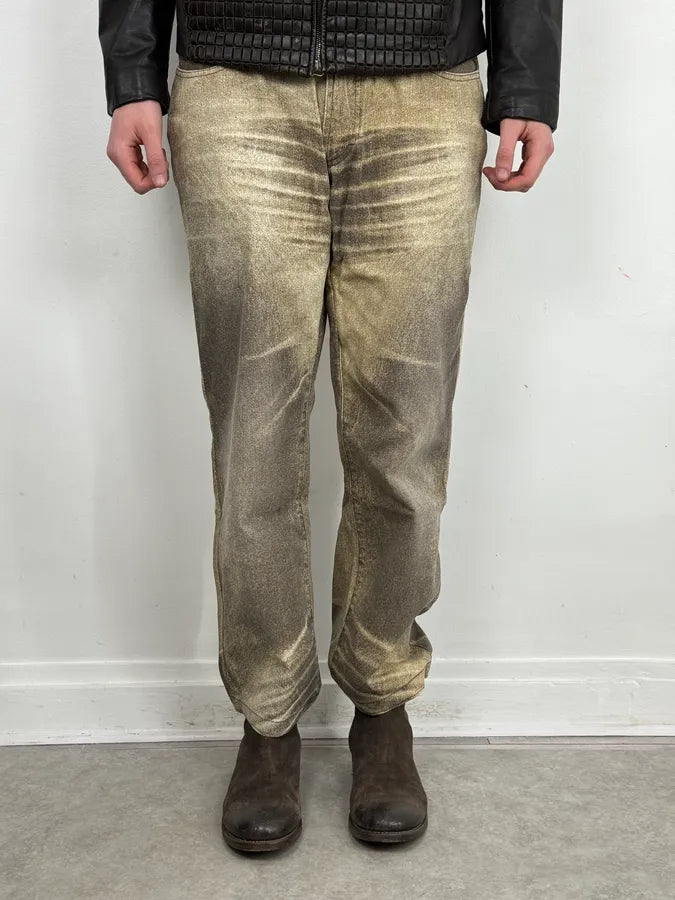 SS2004 Cavalli Taupe Sand Vitality Overprint Pants tLIxRcB 1