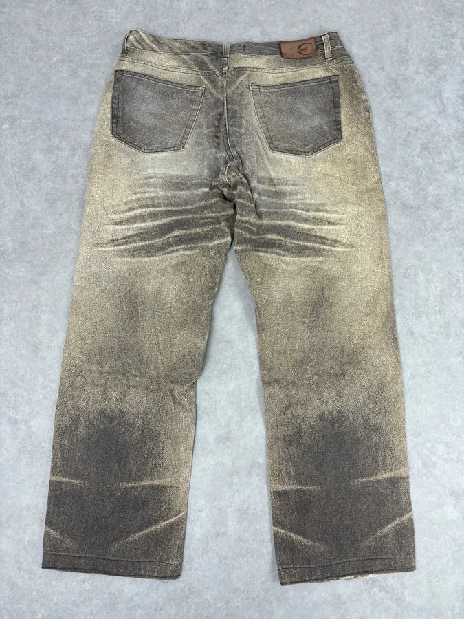 SS2004 Cavalli Taupe Sand Vitality Overprint Pants tLIxRcB 5
