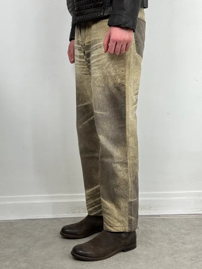 SS2004 Cavalli Taupe Sand Vitality Overprint Pants tLIxRcB 2
