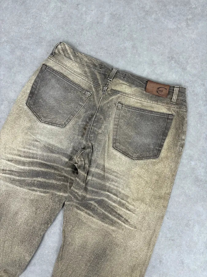 SS2004 Cavalli Taupe Sand Vitality Overprint Pants tLIxRcB 6