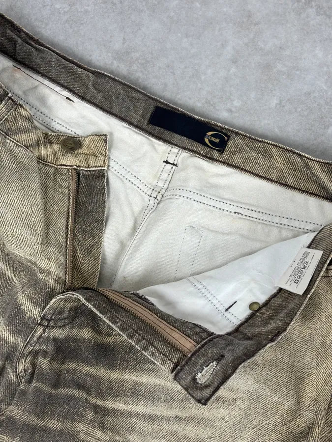 SS2004 Cavalli Taupe Sand Vitality Overprint Pants tLIxRcB 9
