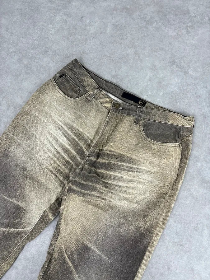 SS2004 Cavalli Taupe Sand Vitality Overprint Pants tLIxRcB 4