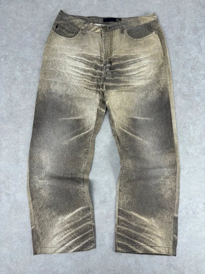 SS2004 Cavalli Taupe Sand Vitality Overprint Pants tLIxRcB 0