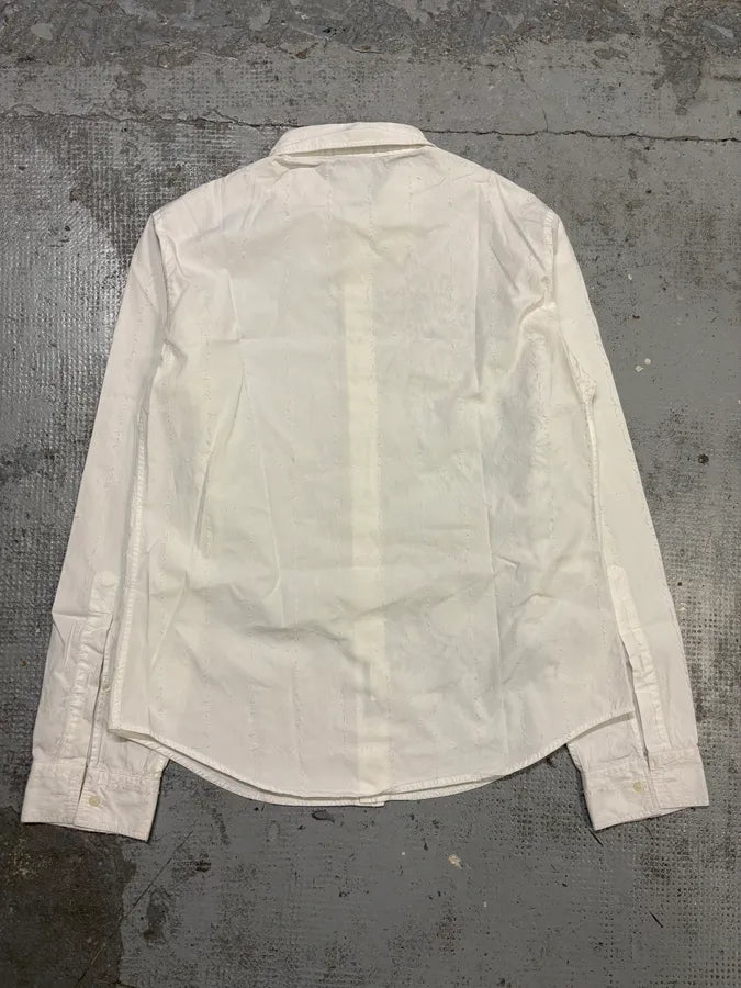 2000s Cavalli White Presley Tribal Floral Shirt DLSnRpK 5