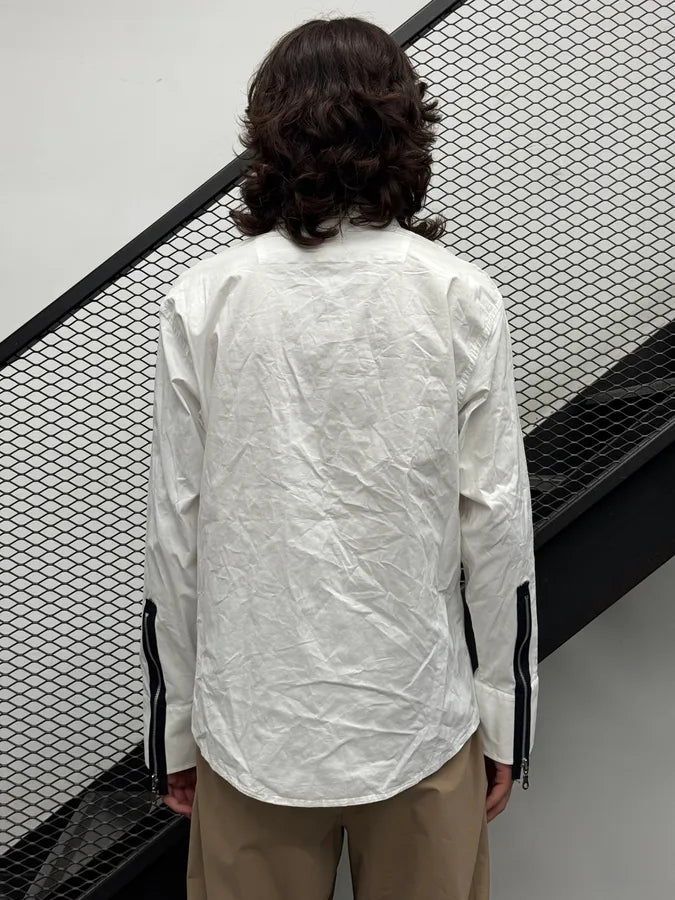 2000s Cavalli White Newspaper Print Shirt WtJvZRS 4