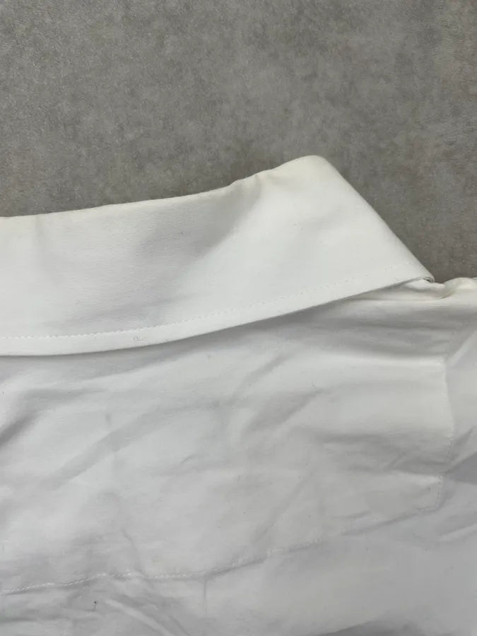 2000s Cavalli White Newspaper Print Shirt WtJvZRS 14