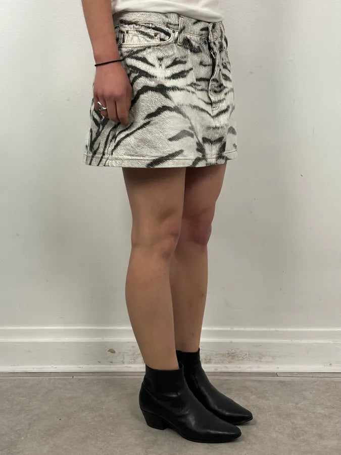SS2002 Cavalli White & Black Savage Zebra Skirt RXcfKDZ 1