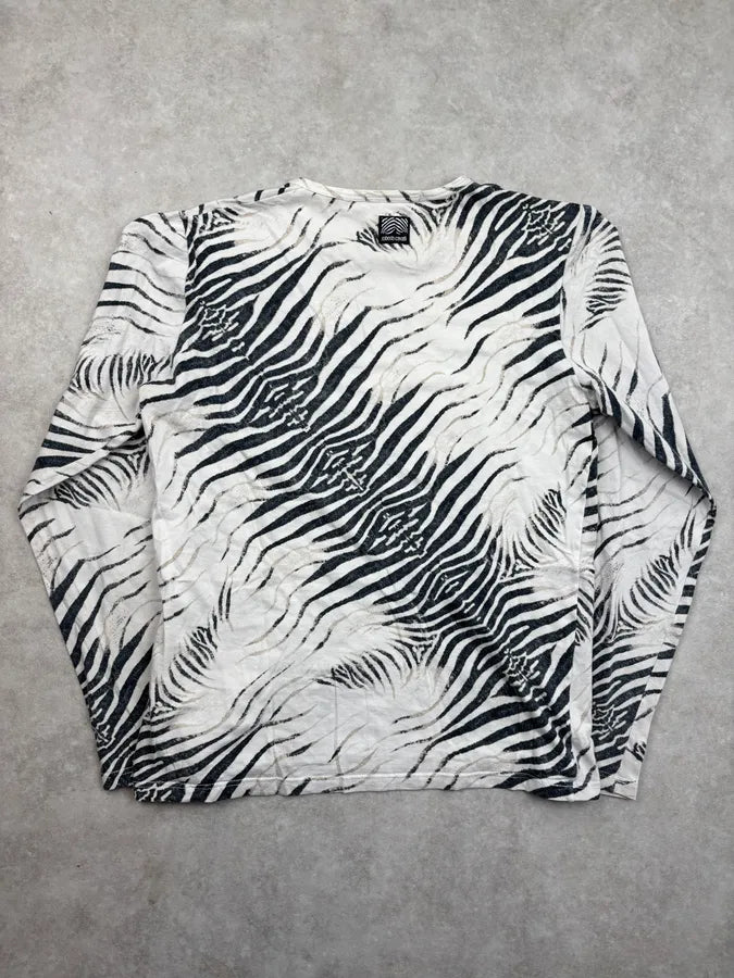 2000s Cavalli Zebra Black & White Longsleeve dbqJKtG 4
