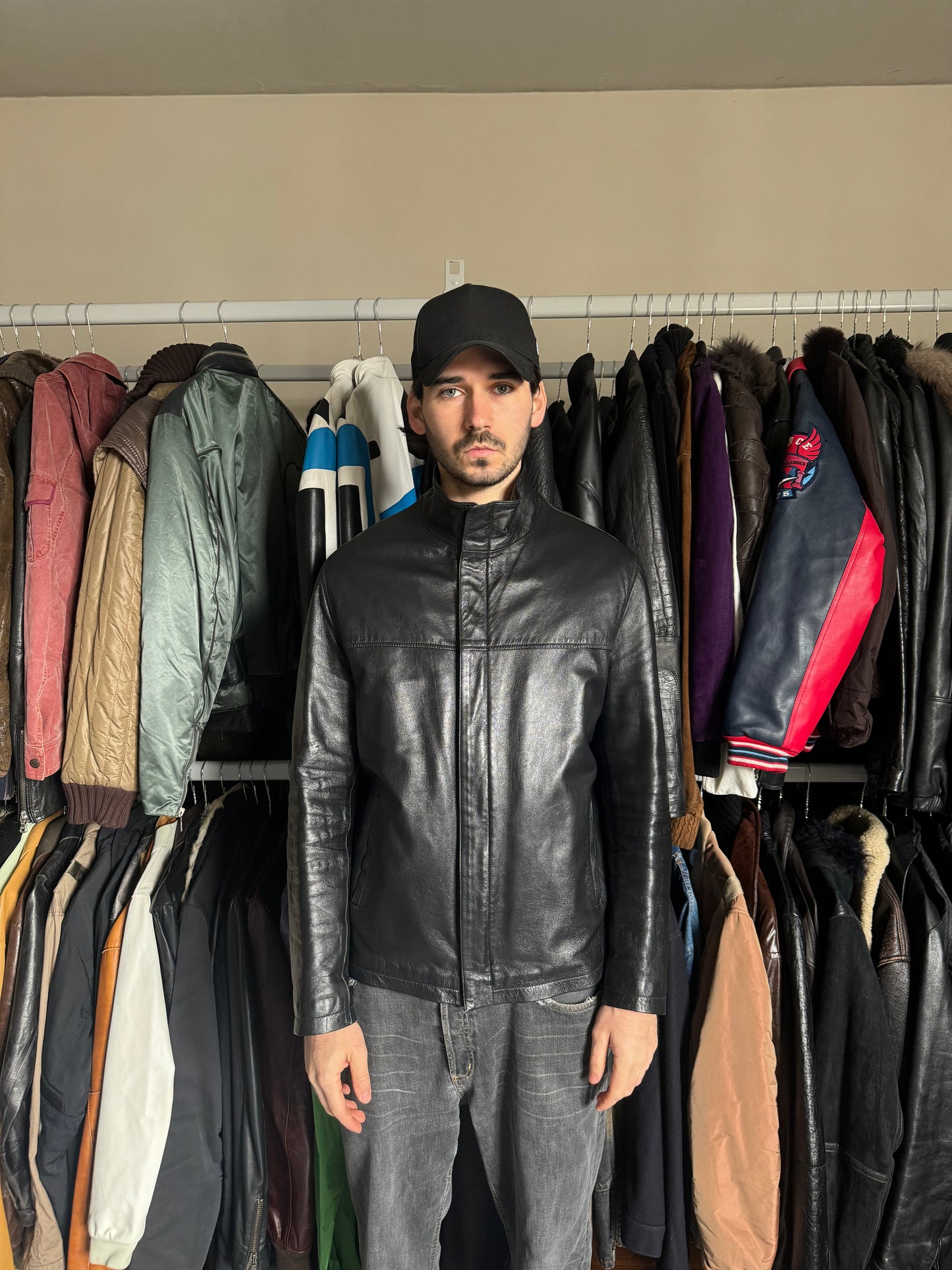 1990s Givenchy Black Premium Fine Leather Jacket  (XL) - 3
