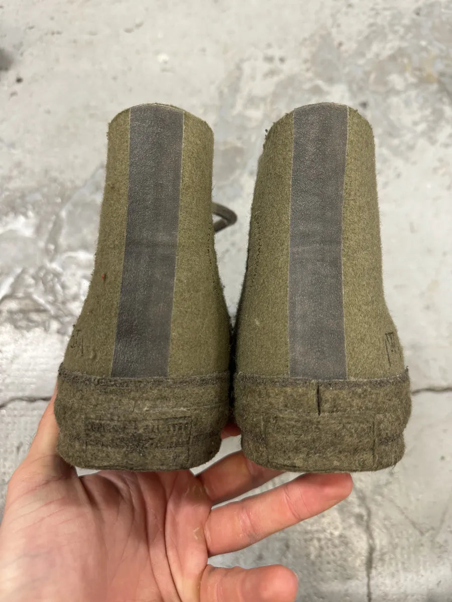 JW Anderson Converse Green High Mohair Shoes txjJmpR 4