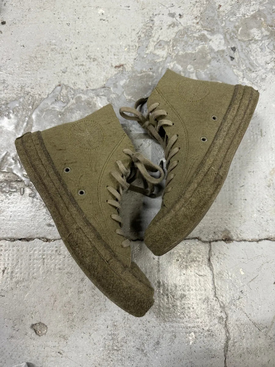 JW Anderson Converse Green High Mohair Shoes txjJmpR 5