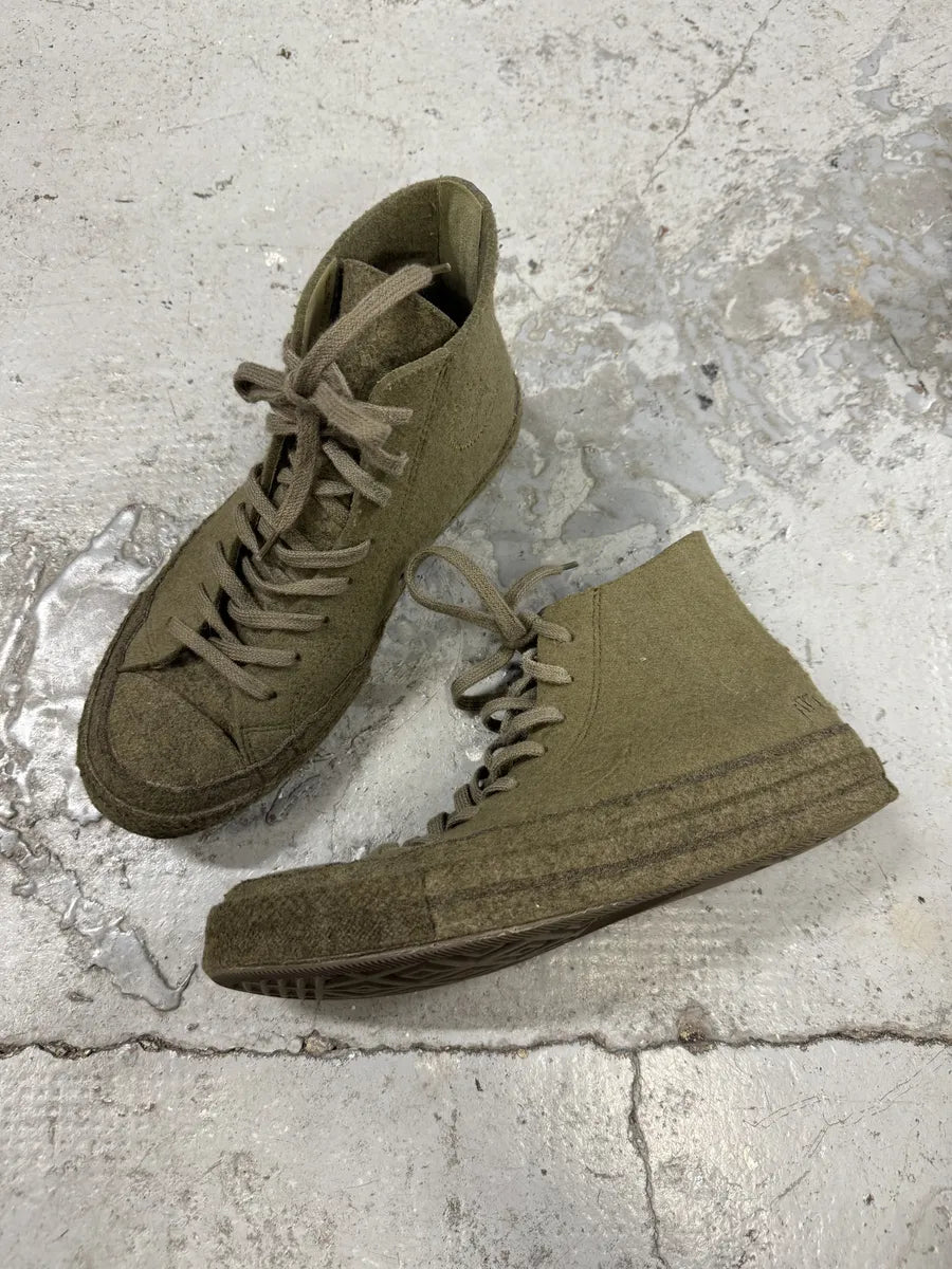 JW Anderson Converse Green High Mohair Shoes txjJmpR 7