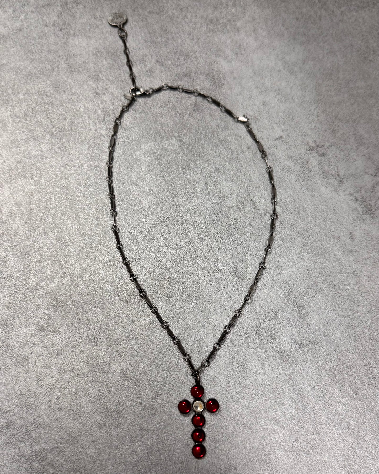 SS2018 Emporio Armani Red Cross Chain Necklace (OS) - 1