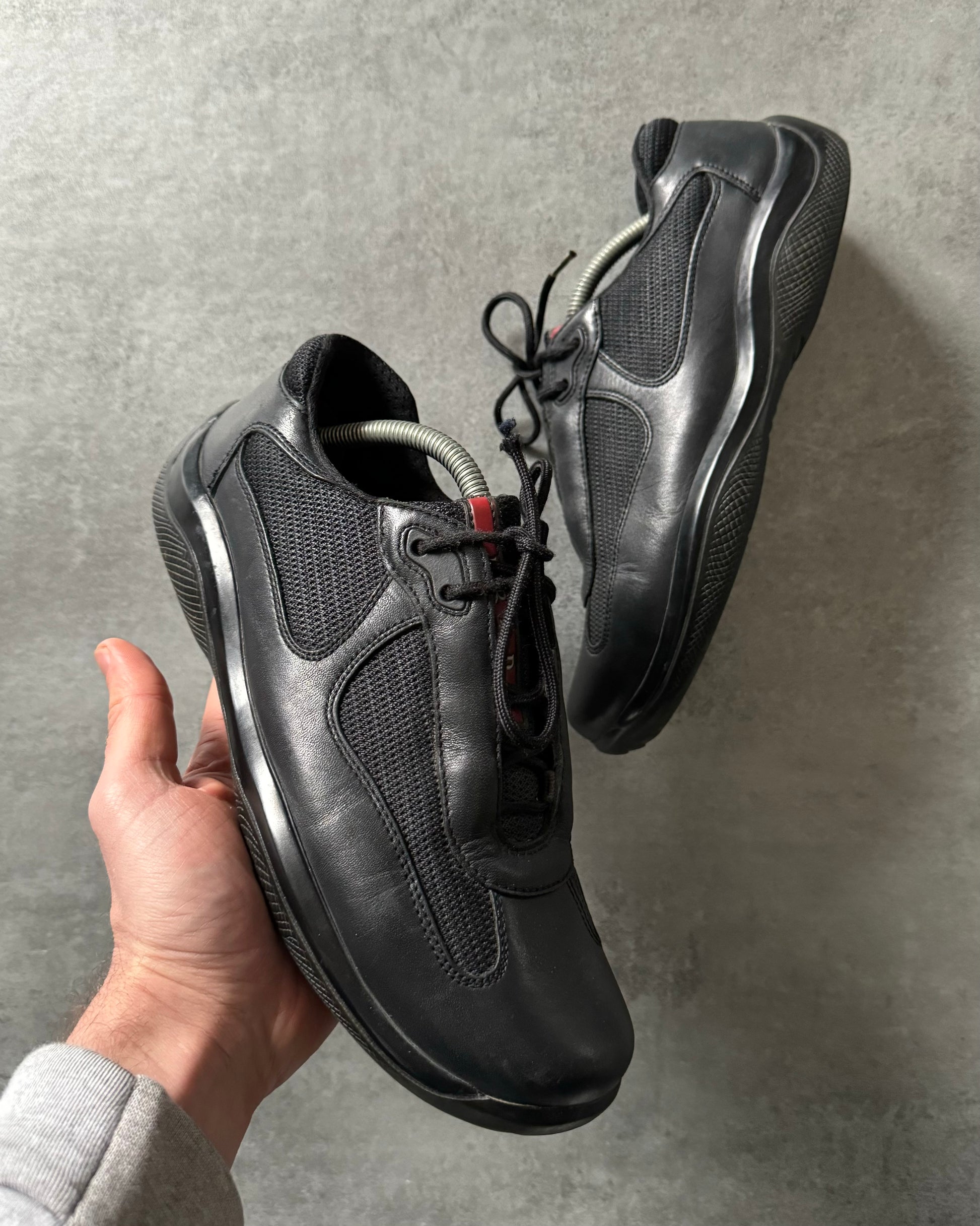 PRADA アメリカズカップブラック スニーカーサイズ05 PRADA アメリカズカップブラック スニーカーサイズ05