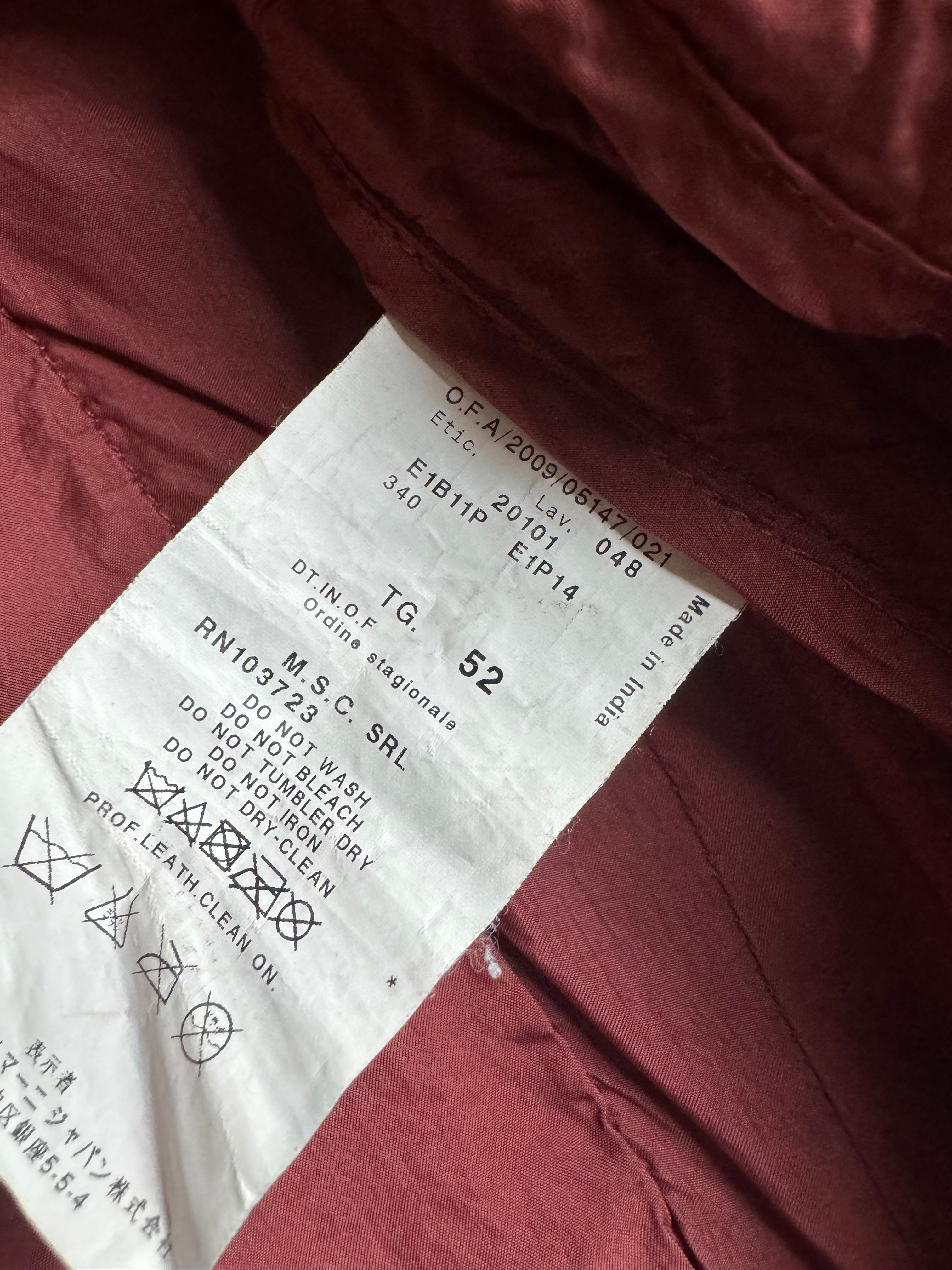 SS2010 Emporio Armani Red Lamb Leather Pure Italian Jacket (M) - 7