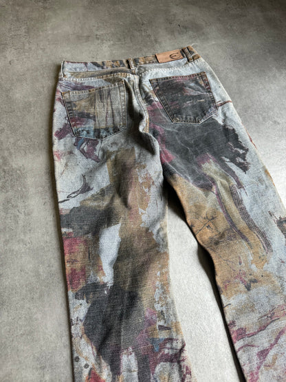 2000s Cavalli Archive French Dynasty Napoleon Denim Pants (S) - 5