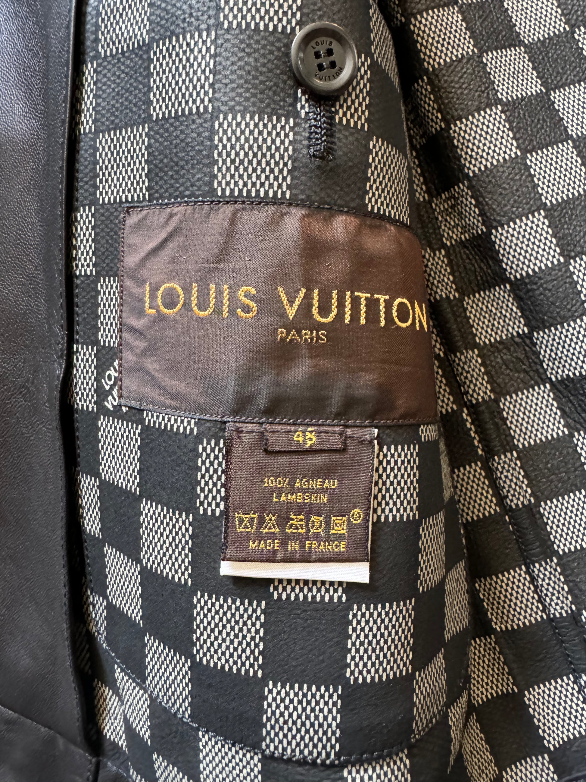 AW2020 Louis Vuitton Black Pure Minimalist Leather Jacket (M) - 10