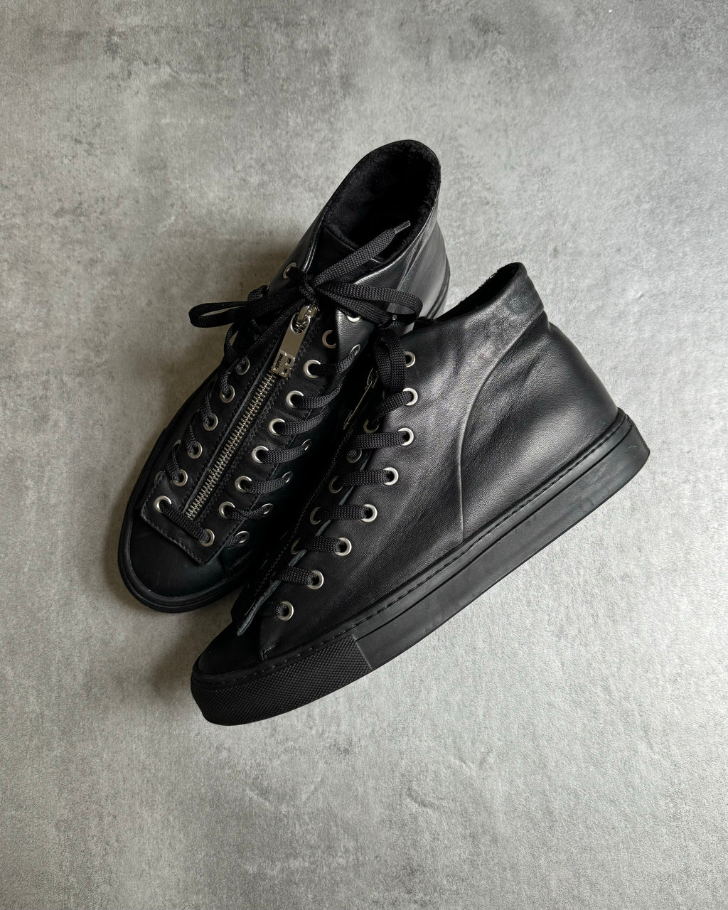 Dirk Bikkembergs Tracy Zipped Black Leather Shoes (41) - 7