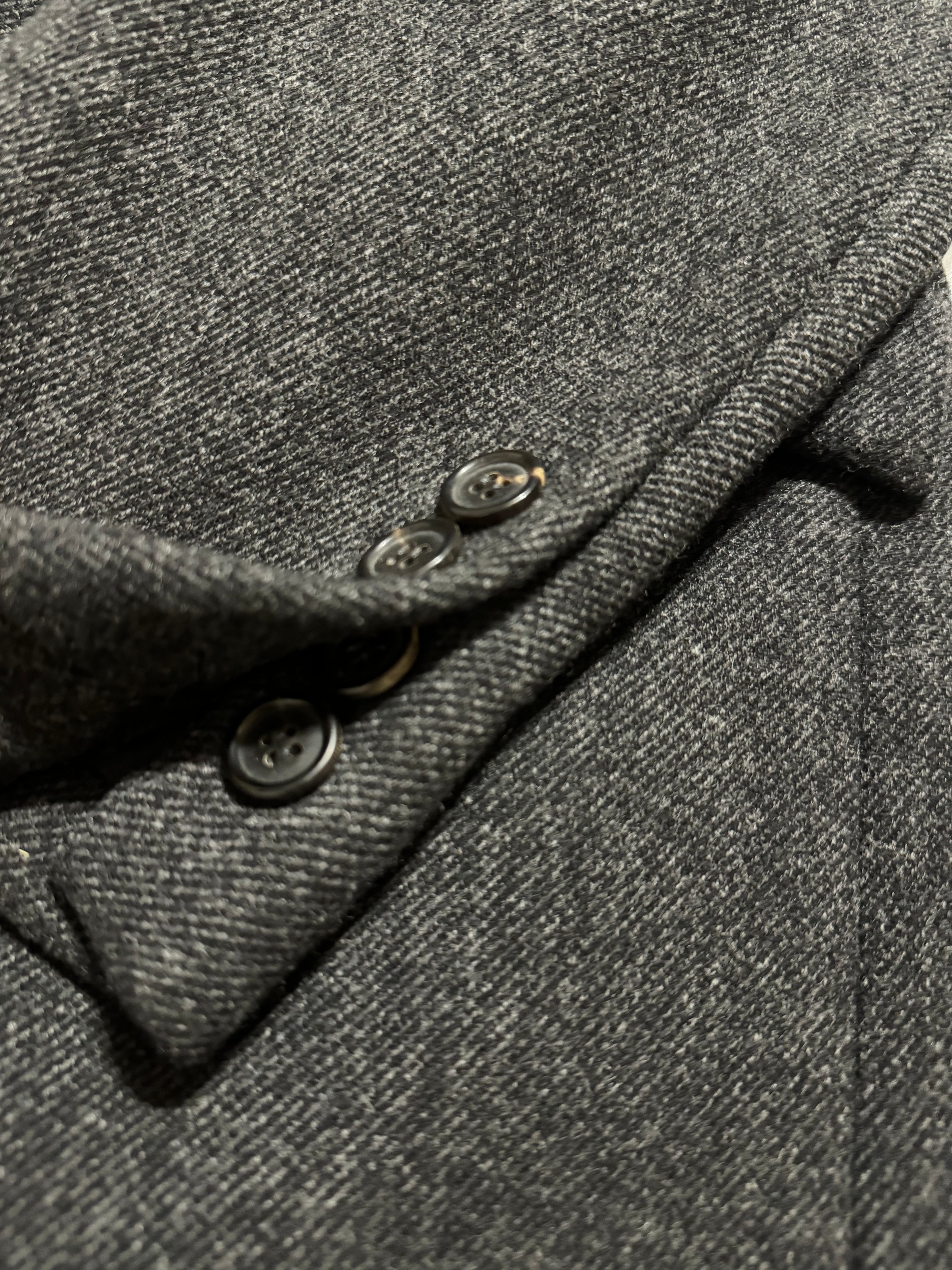 FW1998 Prada Italian Grey Wool Imperial Trench Coat  (L/XL) - 5