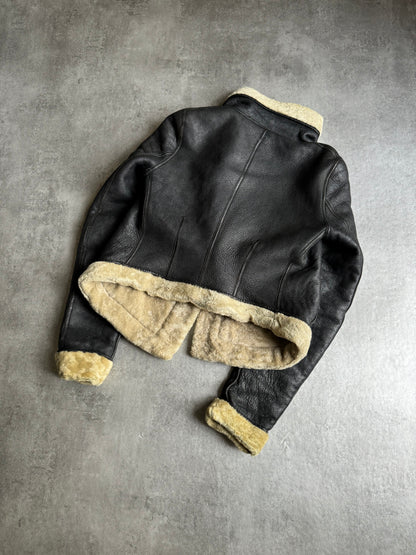 Rick Owens Shearling Asymmetrical Leather Jacket (XS) - 3