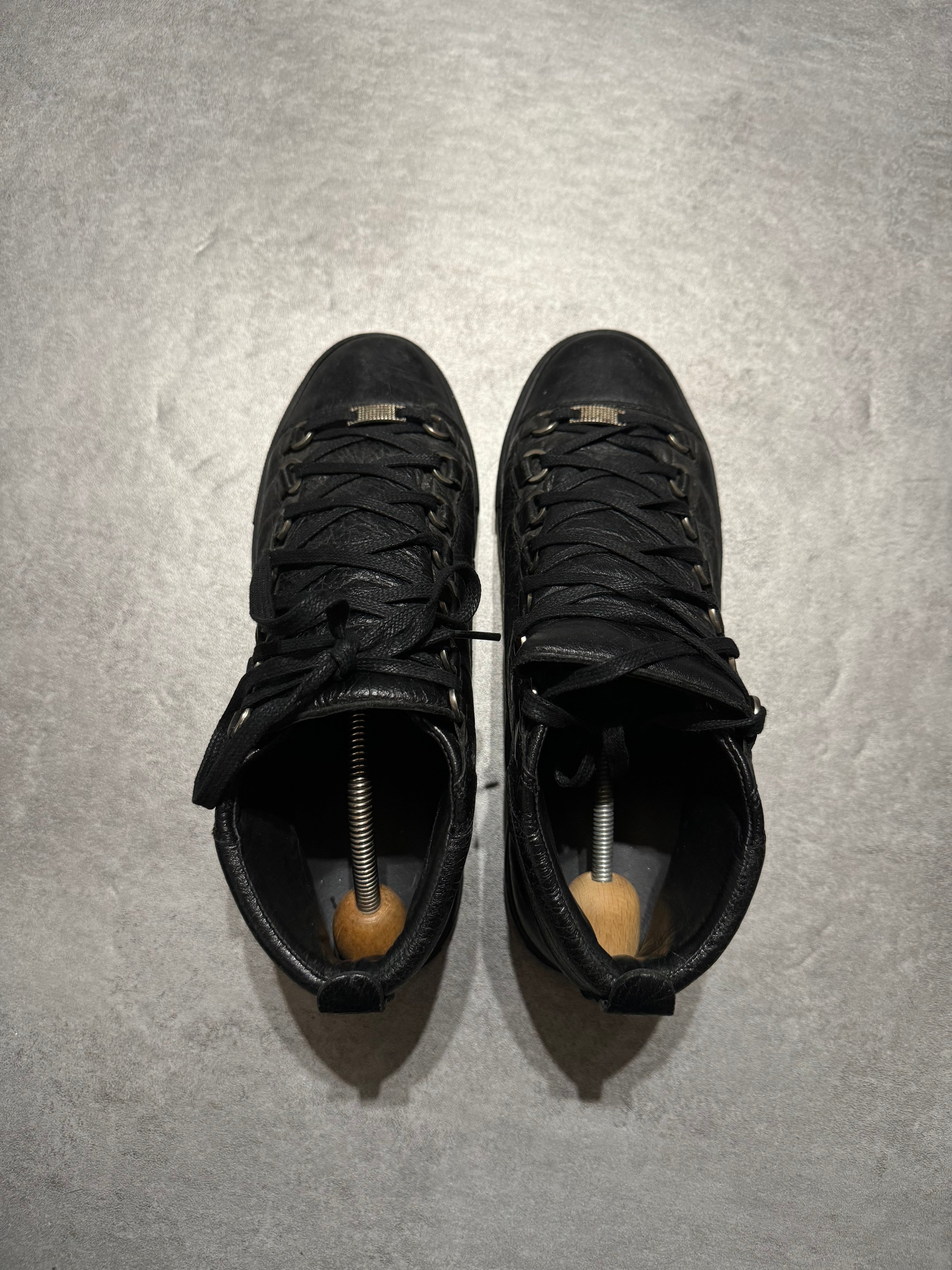 Balenciaga Arena Black High Top Leather (41) - 6