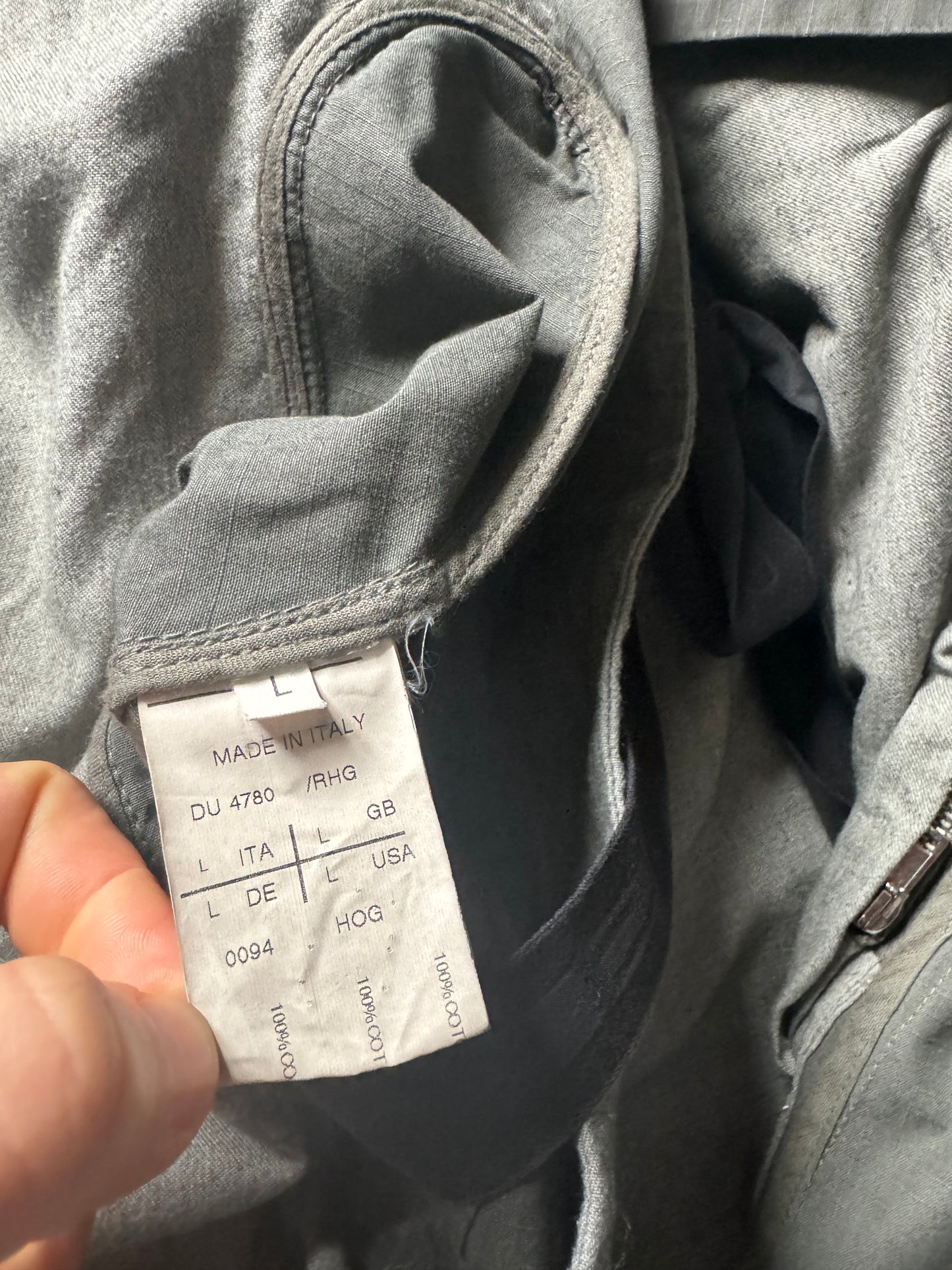 SS2015 Rick Owens Neutral Slave Asymmetrical Brut Jacket (L) - 6