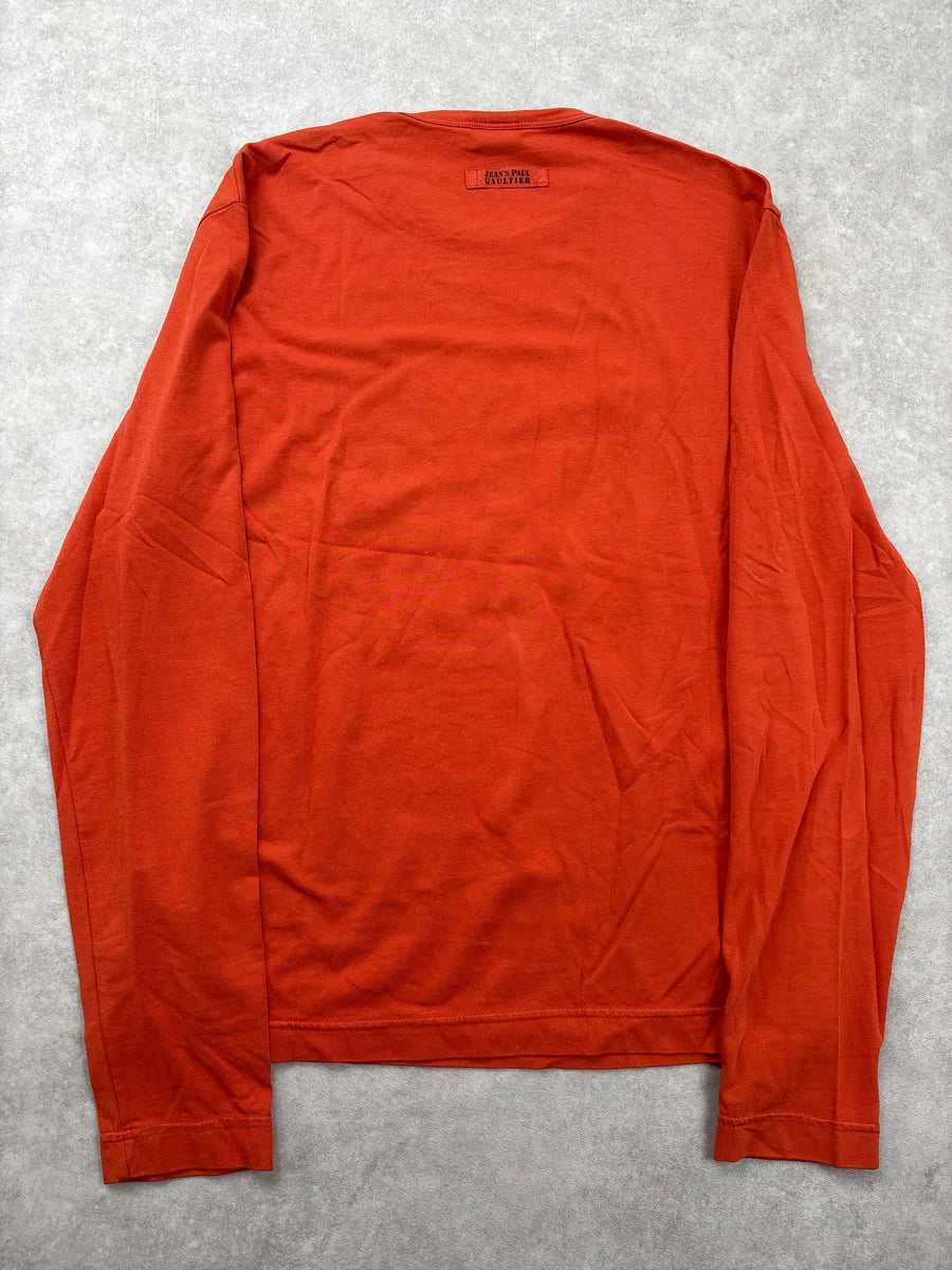 2000s Jean Paul Gaultier Orange Cross Longsleeve kELlsFkm 5