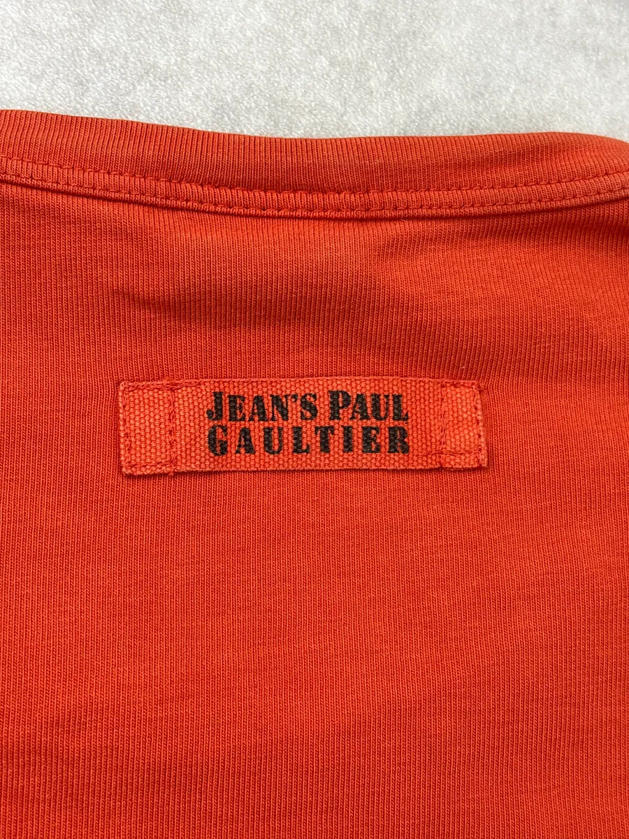 2000s Jean Paul Gaultier Orange Cross Longsleeve kELlsFkm 8