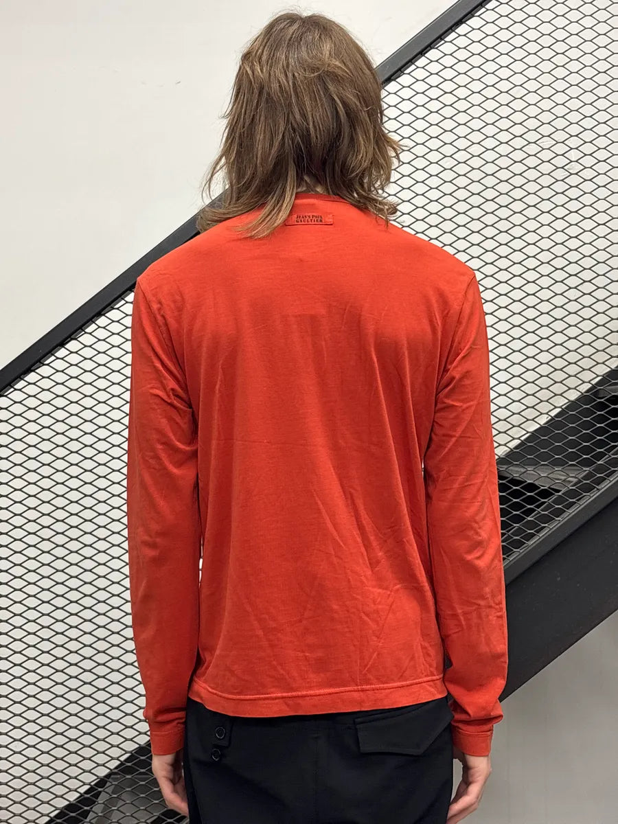 2000s Jean Paul Gaultier Orange Cross Longsleeve kELlsFkm 2